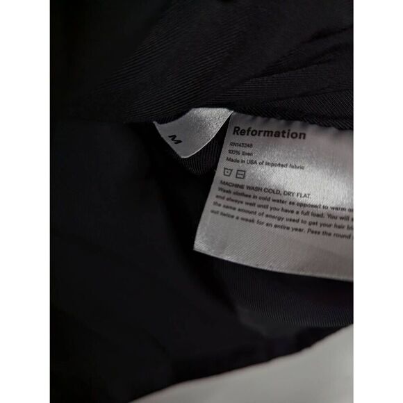 Reformation Maxwell linen black blazer dress Medium - Picture 10 of 10